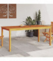 vidaXL Garden Dining Table 180x90x75 cm Solid Wood Acacia