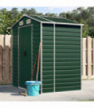 vidaXL Garden Shed Green 191x130x198 cm Galvanised Steel
