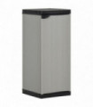 vidaXL Garden Storage Cabinet with 1 Shelf Grey and Black 35x40x85 cm