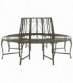 vidaXL Garden Tree Bench 160 cm Steel