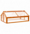 vidaXL Greenhouse Brown 114x80x50 cm Firwood