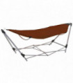 vidaXL Hammock with Foldable Stand Brown