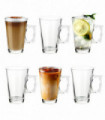 Latte Glasses Transparent 200ml (7oz) 11cm Set of 6 Cup Tea Coffee Cappuccino