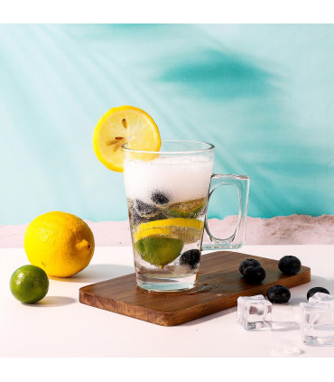 Latte Glasses Transparent 200ml (7oz) 11cm Set of 6 Cup Tea Coffee Cappuccino