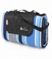 Picnic Blanket Blue Stripe Acrylic 200 x 200 cm Waterproof & Sandproof Foldable