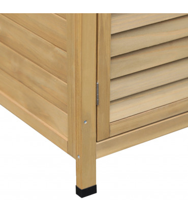 Garden Storage Unit Solid Fir Wood Garage Organisation Sturdy Cabinet Outdoor