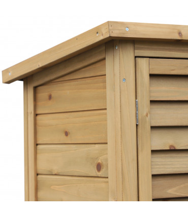 Garden Storage Unit Solid Fir Wood Garage Organisation Sturdy Cabinet Outdoor