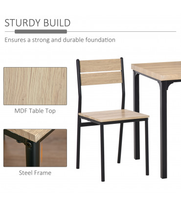 Dining Set with Metal Legs