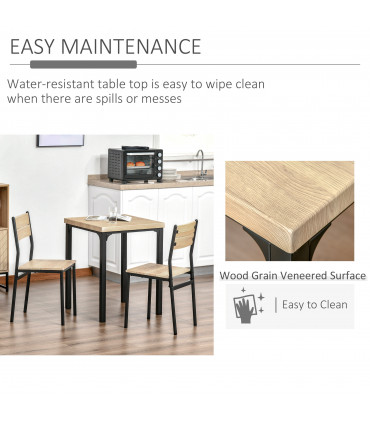 Dining Set with Metal Legs