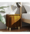 vidaXL Bed Cabinets with Solid Wood Legs 2 pcs Brown Oak 40x30x50 cm