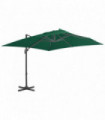 Cantilever Umbrella with Aluminium Pole Green 300x300 cm