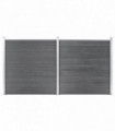 vidaXL Garden Fence WPC 353x186 cm Grey