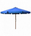 Outdoor Parasol with Wooden Pole 330 cm Azure