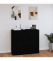 Sideboard Black 80x33x70 cm Engineered Wood