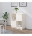Sideboard White 74x35x80 cm Solid Wood Pine