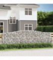 vidaXL Arched Gabion Baskets 5 pcs 400x50x120/140 cm Galvanised Iron