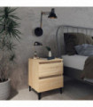 vidaXL Bed Cabinets 2 pcs Sonoma Oak 40x35x50 cm Engineered Wood
