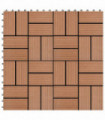 11 pcs Decking Tiles WPC 30x30 cm 1 sqm Brown
