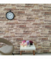 3D Wall Panels with Multicolour Brick Design 10 pcs EPS