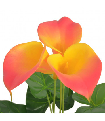Artificial Calla Lily Plant with Pot 45 cm Red and Yellow