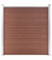 Garden Fence WPC 180x186 cm Brown