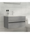 Sink Cabinet Grey Sonoma 80x38.5x45 cm Engineered Wood