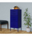 Storage Cabinet Navy Blue 42.5x35x101.5 cm Steel