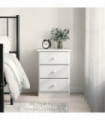 vidaXL Bedside Cabinet ALTA White 41x35x55.5 cm Solid Wood Pine