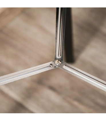 Floor Lamp Industrial Style Adjustable Tripod Silver Pinewood Steel