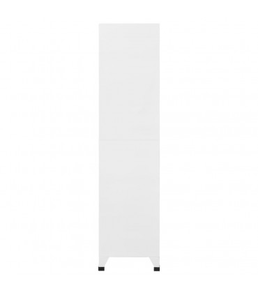 Locker Cabinet White 90x40x180 cm Steel