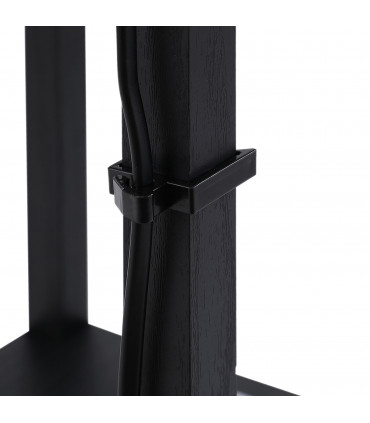 Floor Lamp, 4-tier Open Shelves, 26L x 26W x 160Hcm-Black/White Shelf