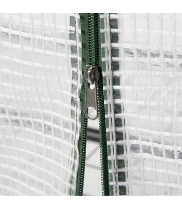 Greenhouse 4 Tier Mini, Portable Steel Frame, PE Cover, 160x69x50cm, White