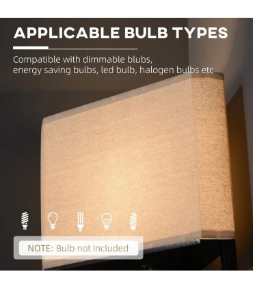 Floor Lamp with Shelves, Modern Standing Lamps for Living Room Bedroom, Black