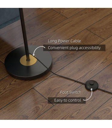 Floor Lamp Grey Glass Global Shade 3 Light 162cm Powder Coated Metal Frame