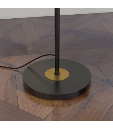 Floor Lamp Grey Glass Global Shade 3 Light 162cm Powder Coated Metal Frame