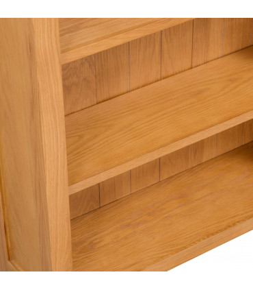 3-Tier Bookcase 70x22.5x82 cm Solid Oak Wood
