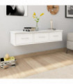 Wall-mounted Drawer Shelf White 88x26x18.5 cm Engineered Wood