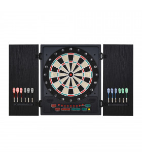 Electronic Dartboard with LED Digital Score Board 27Games Storage Cabinet