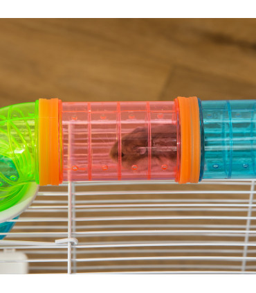 Hamster Cage Blue 59L x 36W x 47H cm Rodents House w/ Tubes Exercise