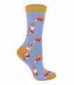 Miss Sparrow - Animal Socks (4-7 / Fox (Blue))
