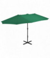 Outdoor Parasol with Aluminium Pole 460x270 cm Green