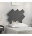 vidaXL Bed Headboard Grey 72.5x3x81 cm Solid Wood Pine