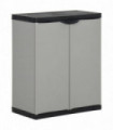 Garden Waste Cabinet Grey and Black 68x40x85 cm PP