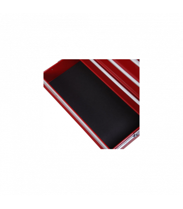 HOMCOM Tool Trolley with 5 Drawers Steel Tool Chest on Wheels with Handle Red