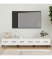 TV Cabinet High Gloss White 150x34.5x30 cm Engineered Wood