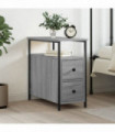 vidaXL Bedside Cabinet Grey Sonoma 30x60x60 cm Engineered Wood