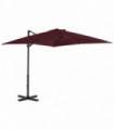 Cantilever Umbrella with Aluminium Pole Bordeaux Red 250x250 cm