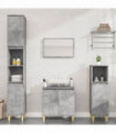 vidaXL 3 Piece Bathroom Furniture Set Concrete Grey Engineered Wood