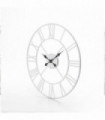 Wall Clock White Metal 60cm Roman Metal Clock White Vintage Look 60cm Diameter