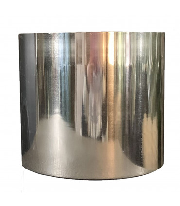 65cm Artificial Large Leaf Bamboo Shrub Plant with Silver Metal Planter